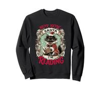 Not Now Santa I'm Reading Cat Christmas Sweatshirt
