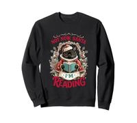 Not Now Santa I'm Reading Funny Cat Sweatshirt