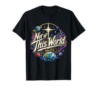 Not of This Space World John 17 Prayer Catholic Bible Quotes Value Graphic T-Shirt, Men, Black, L