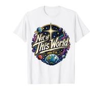 Not of This Space World John 17 Prayer Catholic Bible Quotes Value Graphic T-Shirt, Men, White, L