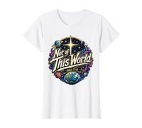 Not of This Space World John 17 Prayer Catholic Bible Quotes Value Graphic T-Shirt, Women, White, L