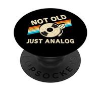 Not Old Just Analog Fathers Day Retro Vinyl Music Record PopSockets Adhesive PopGrip
