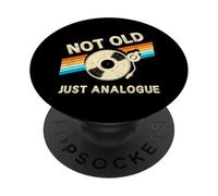 Not Old Just Analogue Fathers Day Retro Vinyl Music Record PopSockets Adhesive PopGrip