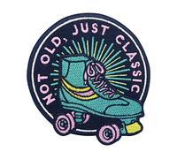 Not Old, just Classic Roller Skates Iron-on Patch | Retro ironable Patch, Vintage Iron on Patches, Old School Patch, Skate Embroidery Patch, Neon Badges Finally Home