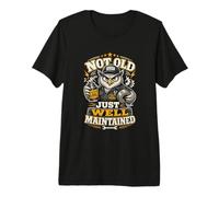Not Old Just Well Maintained Mechanic Owl Graphic Parts Premium T-Shirt