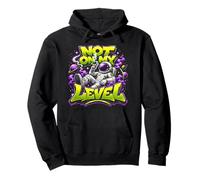 Not On My Level Astronaut Cannabis Space Marijuana 420 Pullover Hoodie