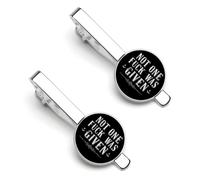 Not One Fck Was Given Men's Tie Clip Bar Ties Tack Clasp Pin Clips for Necktie 2 Pcs Shirt Accessories