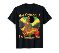Not Only Am I A Princess I'm Jamaican Too Afro Girl Jamaica T-Shirt