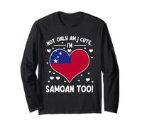 Not Only Am I Cute Im Samoan Too Samoa Flag Long Sleeve T-Shirt