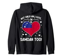 Not Only Am I Cute Im Samoan Too Samoa Flag Zip Hoodie