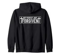 Not Perfect Forgiven Christian Faith Bible Verse Religious Zip Hoodie