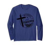 Not Perfect Forgiven - Uplifting Bible Verse Christian Faith Long Sleeve T-Shirt
