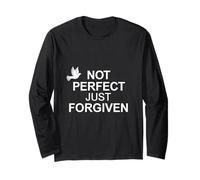 Not Perfect Just Forgiven Cross Faith Christian Dove Long Sleeve T-Shirt