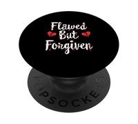 Not Perfect Just Forgiven Flawed Christian Religious Bible PopSockets Adhesive PopGrip