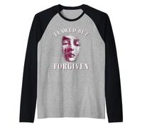 Not Perfect Just Forgiven Flawed Christian Religious Bible Raglan Baseball Tee