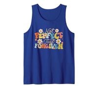 Not Perfect Just Forgiven Groovy Saying Quotes Men Women Tank Top, Men, Royal Blue, Medium