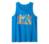 Not Perfect Just Forgiven Groovy Saying Quotes Men Women Tank Top, Men, Sapphire Blue, Small