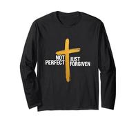 Not Perfect Just Forgiven Religous Faith Christian Long Sleeve T-Shirt