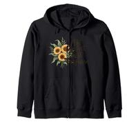 Not Perfect Just Forgiven Sunflowers Design for Spiritual Zip Hoodie