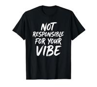 Not Responsible for Your Vibe Therapy Art Value Graphic T-Shirt, Men, Black, L