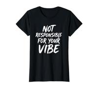 Not Responsible for Your Vibe Therapy Art Value Graphic T-Shirt, Women, Black, XL