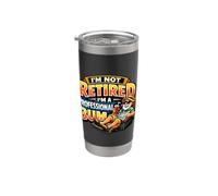 Not Retired Professional Bum Funny Retiree Vacation Humor Stainless Steel Insulated Tumbler