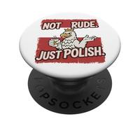 Not Rude Just Polish Humor Cultural Design PopSockets Adhesive PopGrip