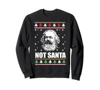 NOT SANTA Karl Marx Ugly Christmas Sweater Xmas Meme Sweatshirt