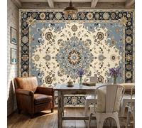 Not Self Adhesive Wall Mural 3D Exquisite floral patterns Retro and exquisite geometric patterns Removable Wallpaper 250x175cm 1 98.4"H x 68.9"W 2 Stick Wall Art for Living Room Bedroom Decor