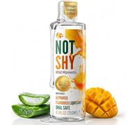 Not Shy Alphonso Mango Flavoured Lubricant - Water-Based Edible Lube with Fresh Aloe Vera, Oral Safe, Condom & Toy Compatible, Naturally Derived Ingredients, 250ml