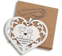 “Not Sisters by Blood but Sisters by Heart”, Cute Heart Shaped Ornament Soul Sister Ornament, Sisters Keepsake Ornaments ZUU16