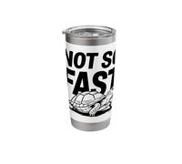 Not So Fast - Slow Turtle Animal Pun Stainless Steel Insulated Tumbler