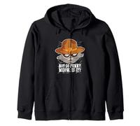 Not So Funny Meow Is It - Funny Sheriff Cat - Policing Cat Zip Hoodie