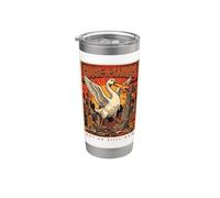 Not So Silly Now Goose-a-Saurus Kaiju City Attack Retro Stainless Steel Insulated Tumbler