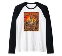 Not So Silly Now Goose-a-Saurus Kaiju Monster City Attack Raglan Baseball Tee
