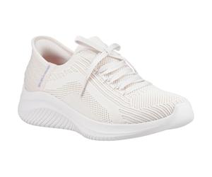 (Not Specified, 3 (Adults')) Skechers Ultra Flex 3.0 Brilliant Path Textile Women's Natural Trainers