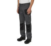 (Not Specified, 40") Dickies Multi Pocket Utility Polyester Men's Grey Work Trousers