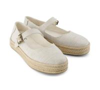 (Not Specified, 7 (Adults')) TOMS Carolina Mary Jane Nylon Women's Natural Espadrilles