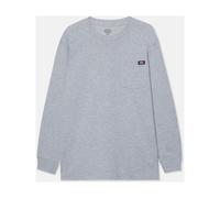 (Not Specified, S) Dickies Pocket Long Sleeve Cotton Men's Grey T-Shirt