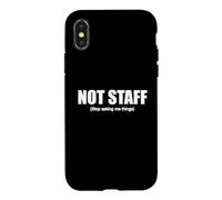 'Not Staff. Stop Asking Me Things.' Funny Barman Design Case for iPhone X/XS