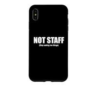 'Not Staff. Stop Asking Me Things.' Funny Barman Design Case for iPhone XS Max