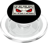 Not Sure What My Spirit Animal Is But It Has Rabies Cool Fun PopSockets PopGrip for MagSafe