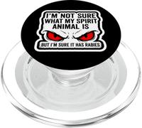 Not Sure What My Spirit Animal Is But It Has Rabies Funny PopSockets PopGrip for MagSafe
