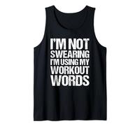 Not Swearing I'm Using My Workout Words Funny Gym Vintage Tank Top