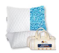 Not Swiss Cheese Adjustable Shredded Memory Foam Pillows for Side, Back Sleepers - Luxury Hotel Pillow 2 Pack Hypoallergenic Orthopedic Support Pillow for Neck Pain Relief with Breathable Air-Pockets