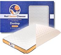 Not Swiss Cheese NEW 2025 UPGRADE 100% Dunlop Latex Foam Pillow UK | Medium Firm Standard Size Orthopedic Cervical Pillow for Neck Pain Relief | 27.5 x 15.7 x 5.6 in | Affordable, Lasts 10+ Years