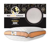 Not Swiss Cheese Premium Talalay Standard Size Latex Foam Pillow | Natural Medium Soft Orthopedic Cervical Pillow for Neck Pain Relief | w/Washable Cover | 23.5 x 15.5 x 5.5 in | Durable & Comfortable