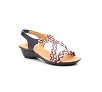 NOT THE SAME Shoes Women Spring/Summer 2023 Wedge Sandal. Color Red-Navy Size 35, Red Navy, 3 UK