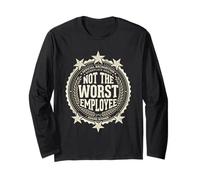 Not The Worst Employee Funny Badge Award Office Long Sleeve T-Shirt