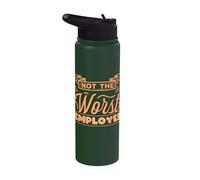 Not The Worst Employee Funny Office Humor Stainless Steel Insulated Water Bottle